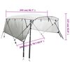 vidaXL Parasolar Bimini 4 arcuri pereți laterali, 243x(200-213)x137 cm