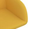 vidaXL Scaun de bucătărie pivotant, galben, catifea