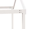 vidaXL Pat supraetajat cu acoperiș, alb, 75x190 cm, lemn masiv de pin
