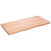 vidaXL Blat de masă maro 100x50x(2-4) cm, lemn masiv stejar tratat