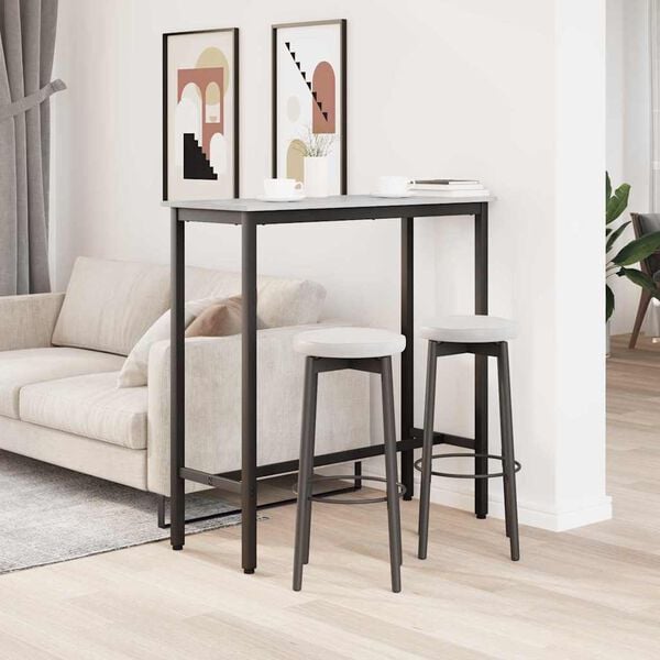 vidaXL masă Gri Sonoma 100 x 40 x 100,5 cm Lemn ingineresc și oțel