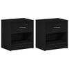vidaXL Noptiere 2 buc cu sertar negru 39x28x41 cm