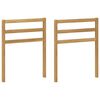 vidaXL Modul de brate 2 pcs Alb 59 x 4 x 73 cm Lemn Solid de Acacia