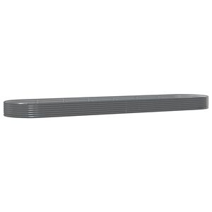 vidaXL Strat &icirc;nălțat grădină 600x140x36 cm oțel galvanizat