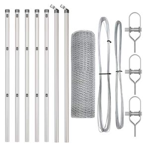 vidaXL Fixare pentru gard hexagonal 10 x 0,4 m Oțel Galvanizat Plasă