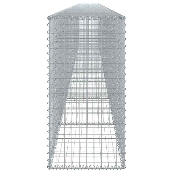 vidaXL Coș gabion cu capac, 800x50x100 cm, fier galvanizat