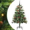 vidaXL Brad de Crăciun artificial Verde 150 cm PVC și Metal