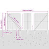 vidaXL St&acirc;lp de gard. Gri 25 x 1,4 m (plasă de 13 mm) Oțel și PVC