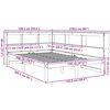 vidaXL Pat cu bibliotecă fără saltea, 120x200 cm, lemn masiv de pin