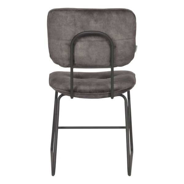 LABEL51 Scaune de sufragerie 2 buc "Dez" 49x60x87 cm, antracit