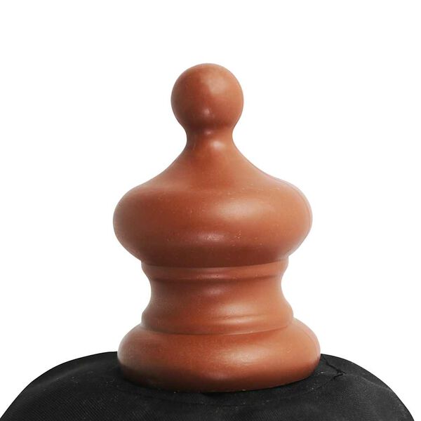 vidaXL Umbrelă de soare de exterior, st&acirc;lp din lemn, negru, 350 cm