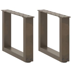 vidaXL Picioare pentru măsuță de cafea &icirc;n formă de U, 2 buc., oțel natural, 30x(30-31) cm