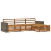 vidaXL Set de canapele de exterior 4 pcs natural Lemn Solid de Acacia