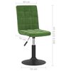 vidaXL Scaune de sufragerie pivotante 6 buc, verde &icirc;nchis, catifea