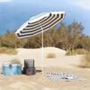 vidaXL Parasol de Plajă Albastru și Alb 206 x 206 x 212 cm