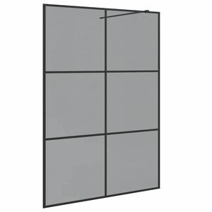 vidaXL Zid de duș walk-in Negru 140 x 195 cm sticlă securizată