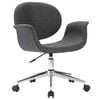vidaXL Scaun de birou pivotant, gri, material textil