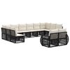 vidaXL Set de canapele pentru grădină 12 buc. Negru și Alb crem