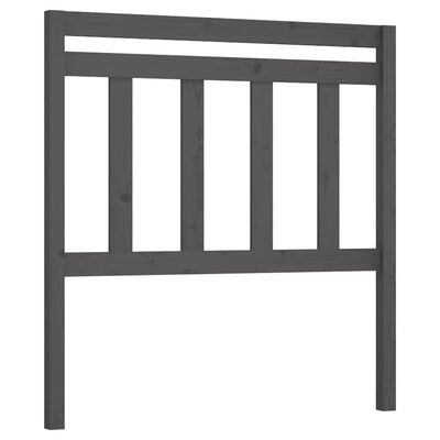 vidaXL Tăblie de pat, gri, 81x4x100 cm, lemn masiv de pin