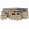 vidaXL Set de canapele pentru grădină 9 pcs Beige și gri deschis