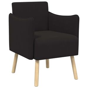 vidaXL Fotoliu decorativ Negru Catifea texturată
