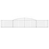 vidaXL Coșuri gabion arcuite 7 buc, 400x30x60/80 cm, fier galvanizat