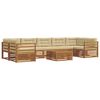 vidaXL Set de canapele de exterior 8 buc. Natural și Bej
