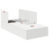 vidaXL Cadru de pat cu depozitare Alb 90 x 200 cm Lemn prelucrat