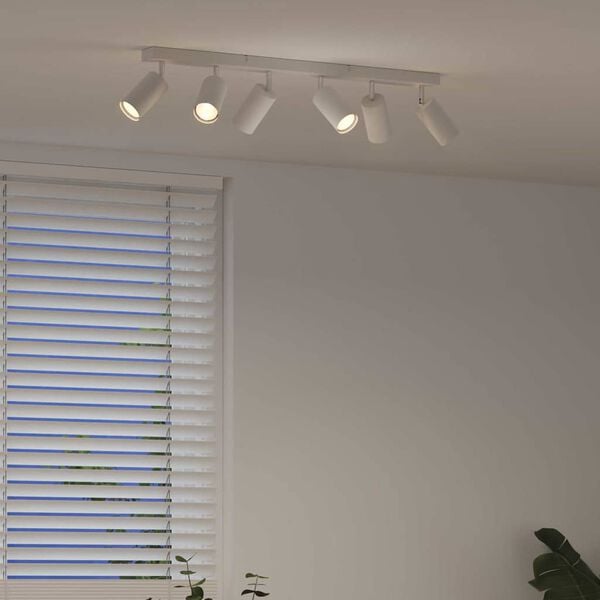 vidaXL Spot de tavan cu lumina reflectoarelor Alb 73 x 6 x 16 cm Metal