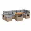vidaXL Set canapele de grădină cu perne 5 piese bej poliratan/acacia