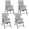 vidaXL Set mobilier de exterior cu perne, 5 piese, negru, aluminiu