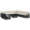 vidaXL Set de canapele pentru grădină 12 pcs Negru poliratan