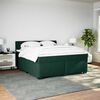 vidaXL Pat box spring cu saltea, verde &icirc;nchis, 180x200 cm, catifea