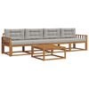 vidaXL Set de canapele de exterior 5 buc. Gri natural și deschis