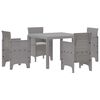 vidaXL Set de masă pentru grădină 5 pcs Gri deschis Polipropilenă