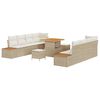 vidaXL Set de canapele pentru grădină cu pernă 11 pcs Bej și crem