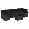 vidaXL Set de canapele pentru grădină 8 buc. Negru