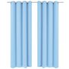 vidaXL Draperii opace cu ocheți metalici, 2 buc, 135 x 175 cm, turcoaz
