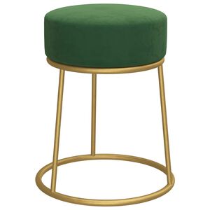 vidaXL Taburet rotund, verde, catifea