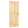 vidaXL Ușă glisantă NARVIK Natural și Negru 85 x 210 cm (213,5 cm)