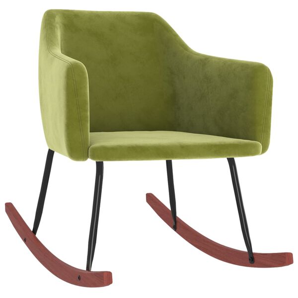vidaXL Scaun balansoar, verde deschis, catifea