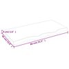 vidaXL Blat de baie, maro deschis, 80x40x(2-4) cm, lemn masiv tratat