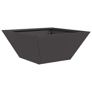 vidaXL Vază pentru Grădină Negru 35 x 35 x 15 cm Oțel laminat la rece
