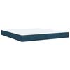 vidaXL Pat box spring cu saltea, albastru, 180x200 cm, catifea