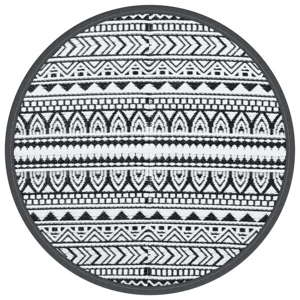 vidaXL Covor de exterior, ARAKIL negru, Ø160 cm, PP