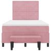 vidaXL Pat cu arcuri cu saltea cu headboard Roz 120 x 190 cm Catifea