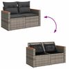 vidaXL Set de canapele pentru grădină cu pernă 12 pcs Gri Poli Rattan