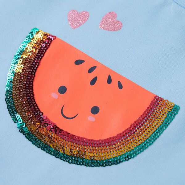 Tricou pentru copii cu mâneci scurte, albastru deschis, 92