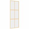 vidaXL Ușă glisantă auriu 76x205 cm sticlă ESG transparentă/aluminiu