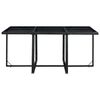 vidaXL Set mobilier de exterior cu perne, 11 piese, negru, poliratan